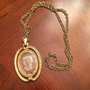 HMS Gold Cameo Necklace